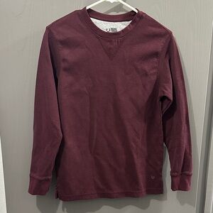 Men's Maroon Long Sleeve Tee
